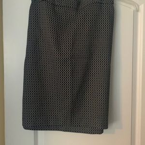 Black and white XL knee length skirt